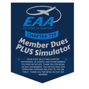 Annual Membership Dues PLUS Simulator Fee – (Non-Student)